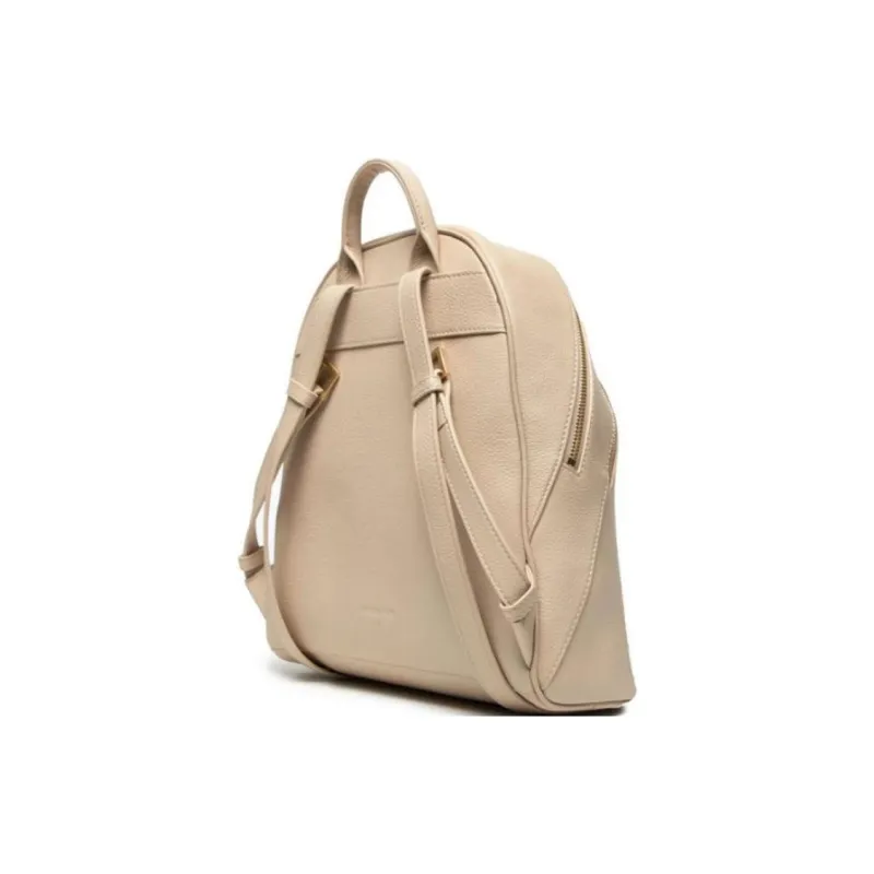Patrizia Pepe Leather Backpack Women's Beige-2