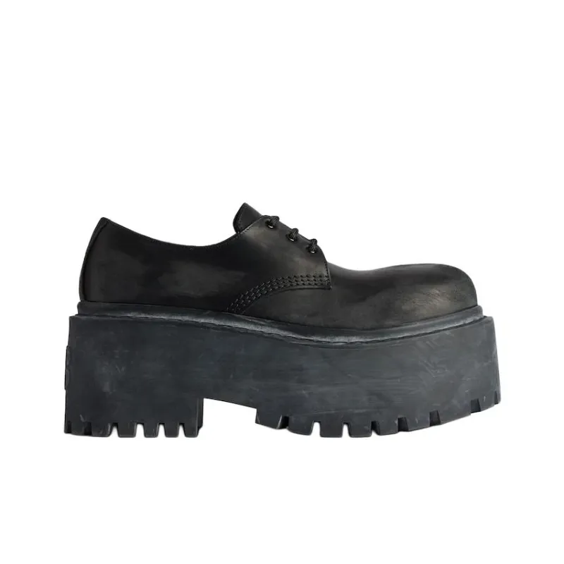 Balenciaga Strike Casual Single Shoes 8cm Women's Black-1