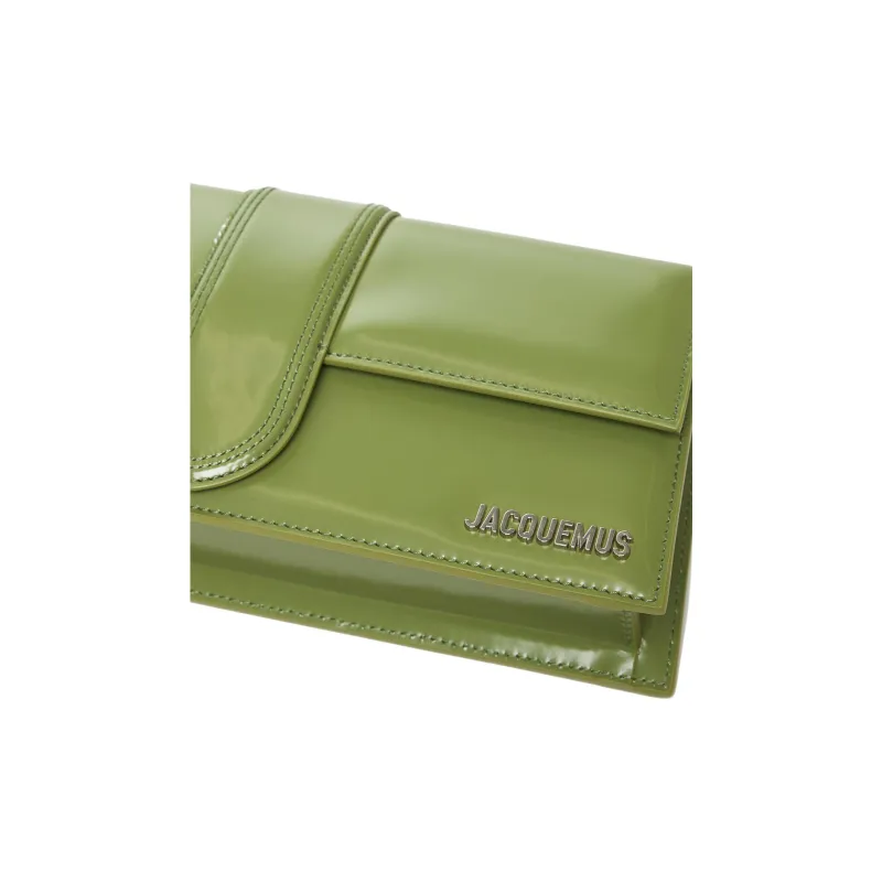 Jacquemus Calfskin Leather Handbag Shoulder Bag Women's Green-3
