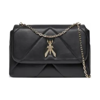 Patrizia Pepe Leather Shoulder Bag Women's Black