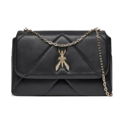 Patrizia Pepe Leather Shoulder Bag Women's Black