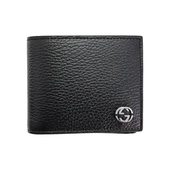 GUCCI Calfskin Wallet Men's Black