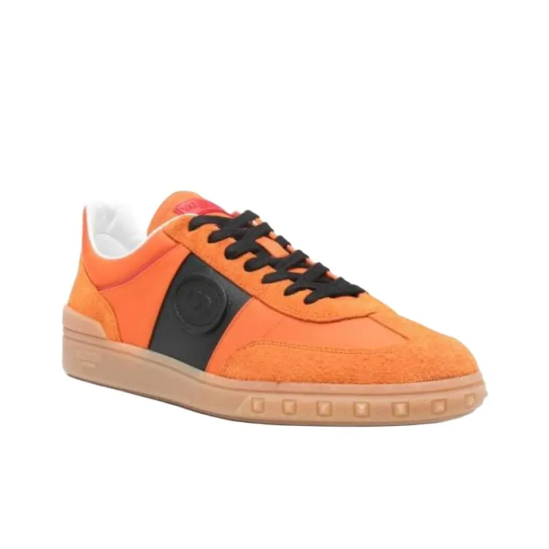 Valentino Low Top Skateboard Shoes Men's Orange-2