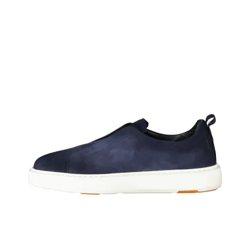 Santoni Low Top Casual Shoes Men's Blue