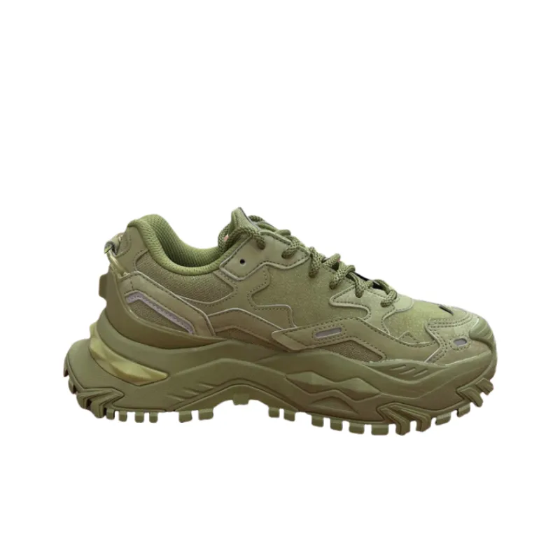 FILA FUSION BIANCO Anti Slip Wear Resistant Low Top Chunky Sneakers Women's Fruit Green-1