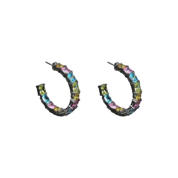 CHIARA FERRAGNI Stainless Steel Earrings Women's Black