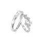 925 Sterling Silver Butterfly Tale Couple Rings