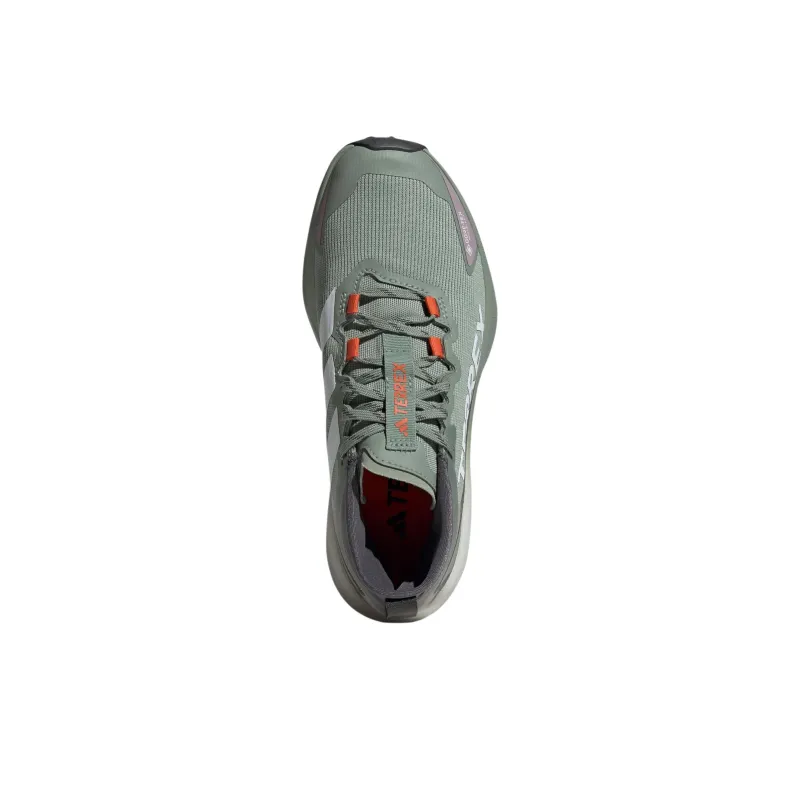 Adidas Terrex Agravic Gore Tex Trail Silver Green Cloud White Preloved Fig Women's-3