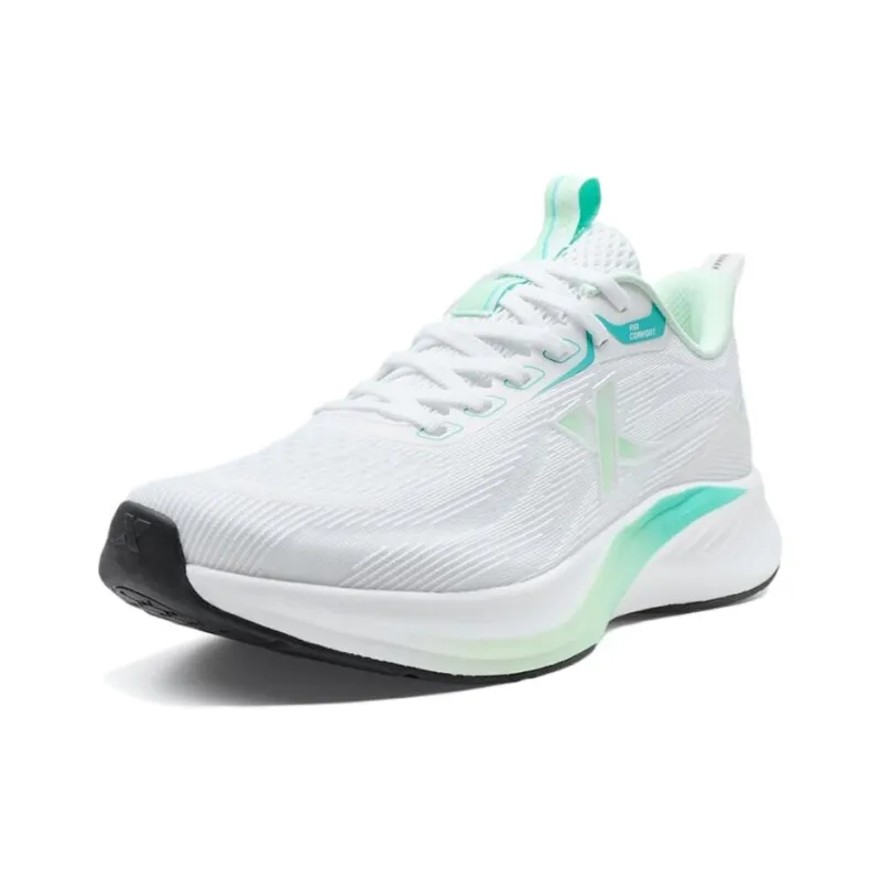 XTEP Light Wing 3.0 Slip Resistant, Breathable, And Resilient Low Top Casual Running Shoes Men's White Teal Blue-1