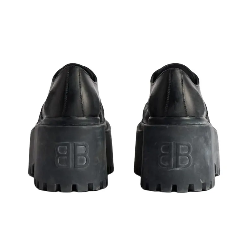 Balenciaga Strike Casual Single Shoes 8cm Women's Black-5