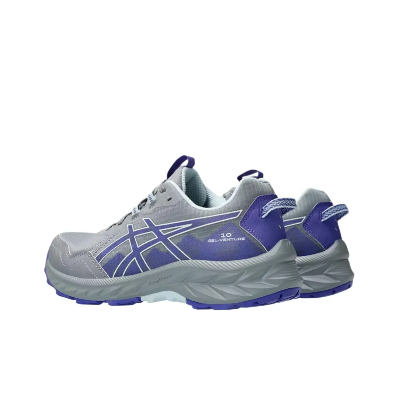Asics GEL VENTURE 10 Anti Slip Wear Resistant Low Top Running Shoes Women's Gray Blue-3