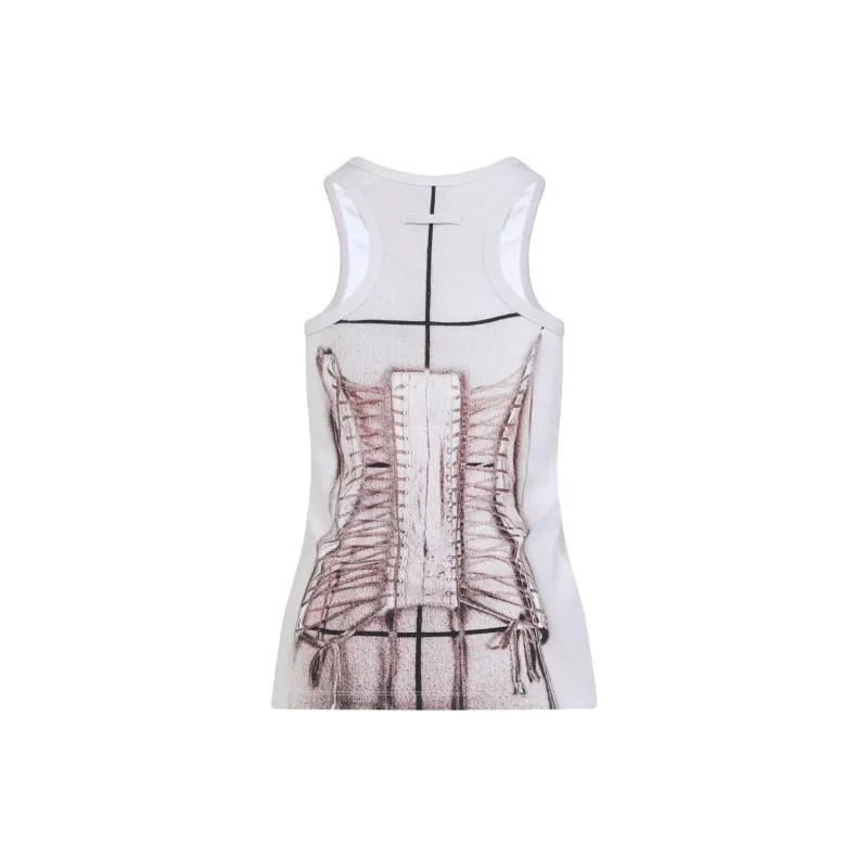 Jean Paul Gaultier Cage Trompe L'œil Printed Top-1