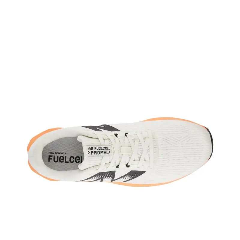 New Balance FuelCell Propel V5 Anti-Slip Wear-Resistant Low-Top Casual Running Shoes Men's White Orange-2