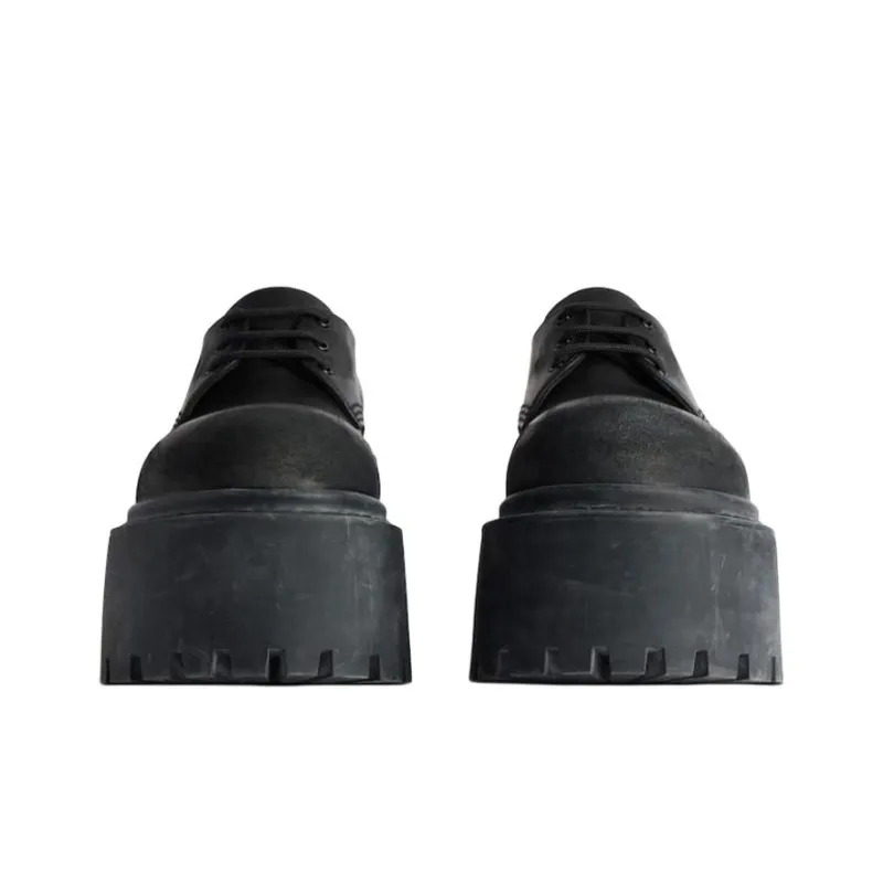 Balenciaga Strike Casual Single Shoes 8cm Women's Black-4