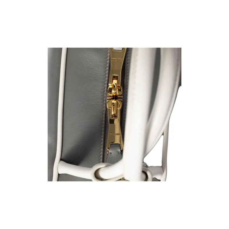 MIU MIU Beau Cow Leather One Shoulder Handbags Women's Marble Gray & White-4