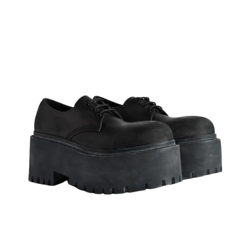 Balenciaga Strike Casual Single Shoes 8cm Women's Black-2