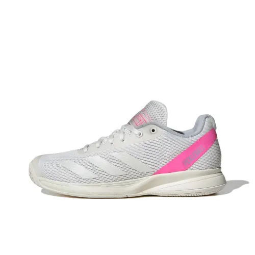 Adidas Pickleball Core White Silver Metallic Lucid Pink Women's