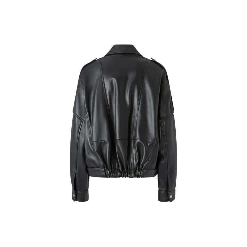 PINKO Belted Biker Jacket-1
