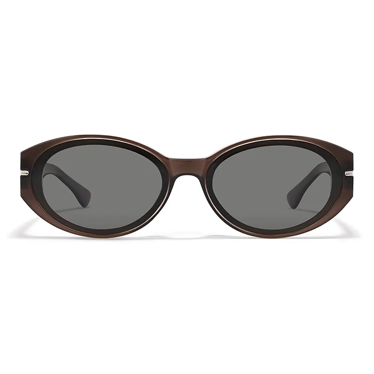 Sagawa TR/Memory Plastic Plate Frame Oval Sunglasses Unisex-9