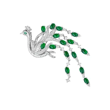 CUIYURIJI Ice Glutinous Jadeite Brooches Unisex