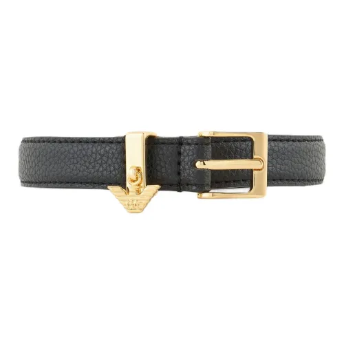 EMPORIO ARMANI Deer print Belt With Eagle Logo Charm