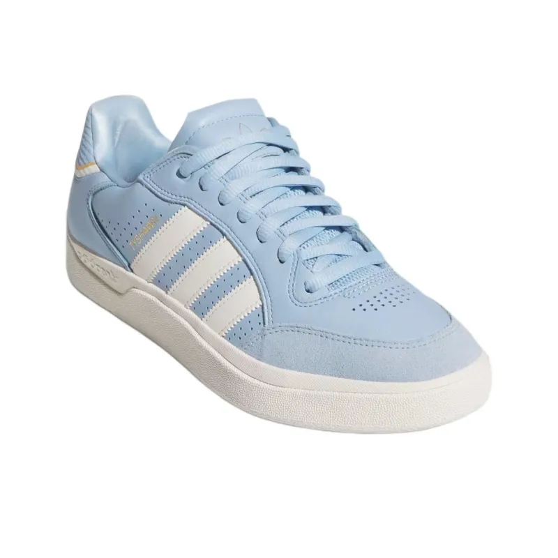 Adidas Tyshawn Low Clear Sky Chalk White Gold Metallic-2