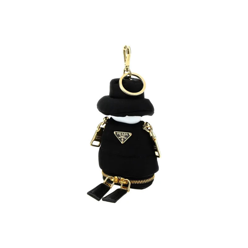 PRADA Triangle Logo Keyring-0