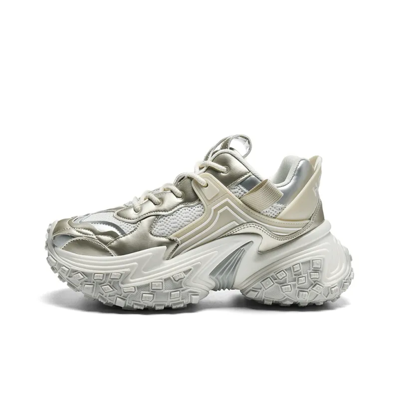 ZOIBBOE Cushioning, Slip Resistant, Abrasion Resistant, Height Increasing Low Top Chunky Sneakers Unisex-12