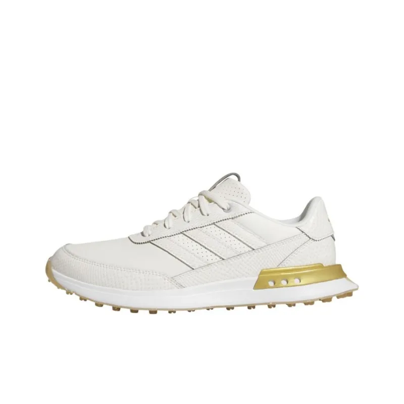 Adidas S2G 24 Leather Spikeless Golf Off White Gold Metallic Gum Women's-0
