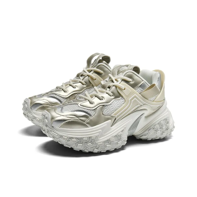 ZOIBBOE Cushioning, Slip Resistant, Abrasion Resistant, Height Increasing Low Top Chunky Sneakers Unisex-14