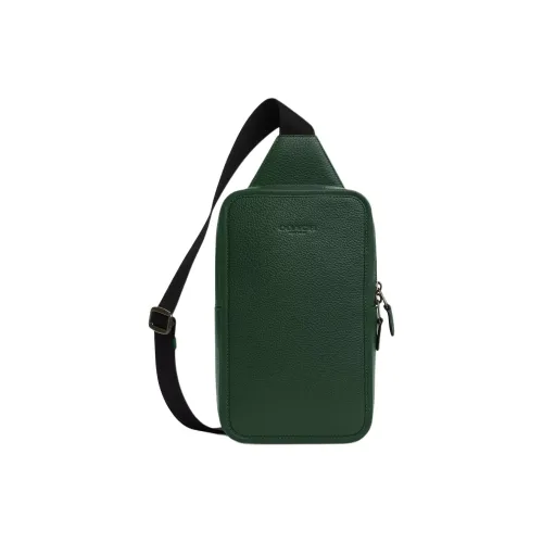 COACH Sullivan Eggstone Leather Sling Bag Small Size Men's Green