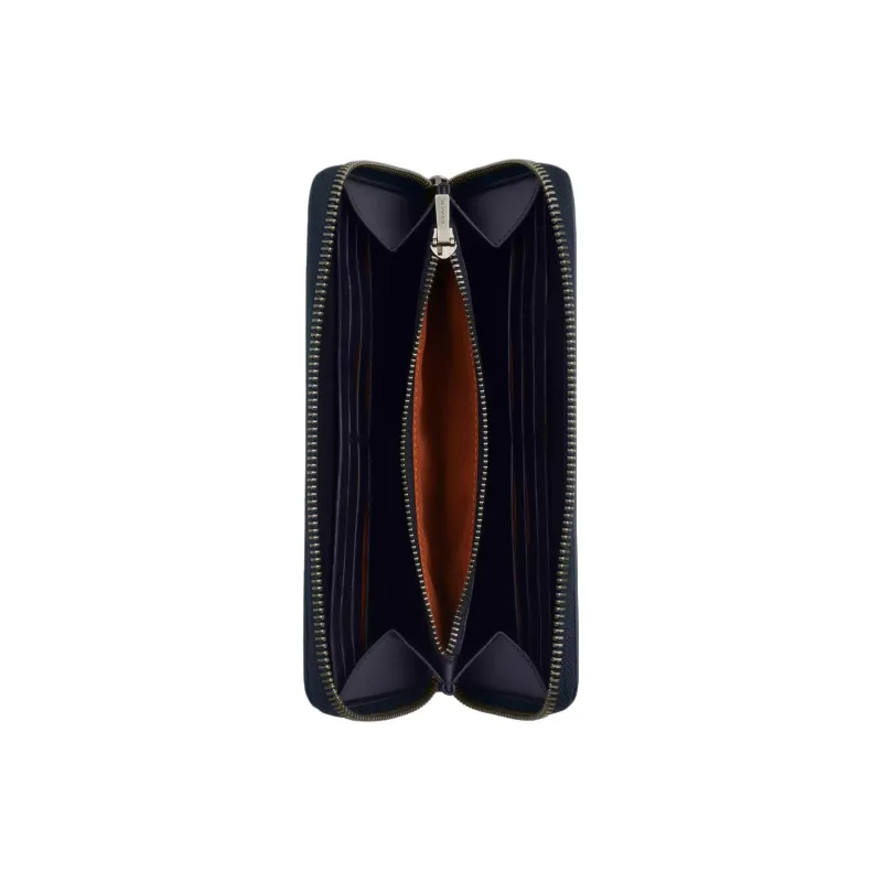 COACH Accordion Wallet Coated Canvas Wallet Trumpets Men's Denim Blue-2