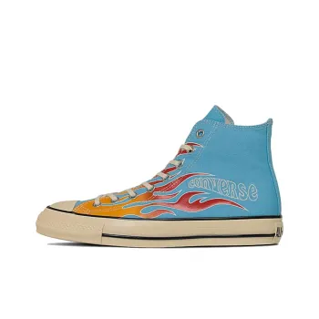 Converse Chuck Taylor All Star Hi Aged Hot Wheels Flames Sky Blue