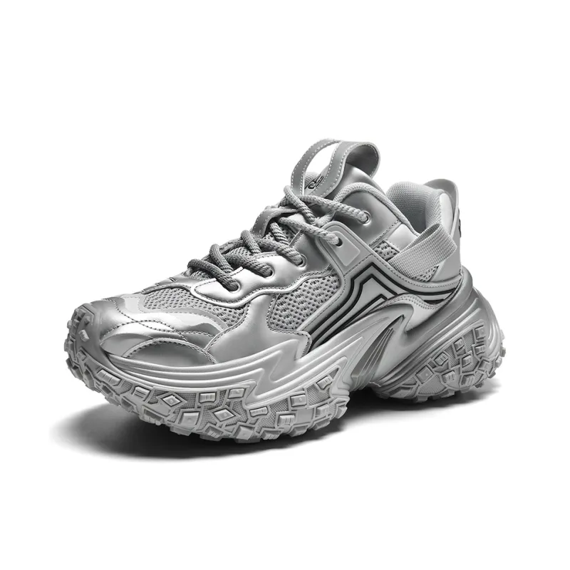 ZOIBBOE Cushioning, Slip Resistant, Abrasion Resistant, Height Increasing Low Top Chunky Sneakers Unisex-7