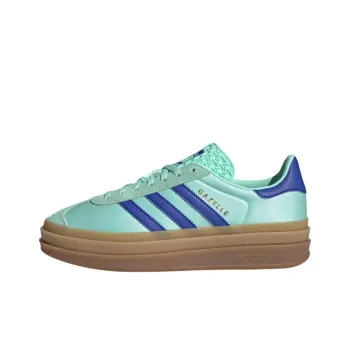 Adidas Originals Gazelle Bold Clear Mint Lucid Blue Gold Metallic Women's