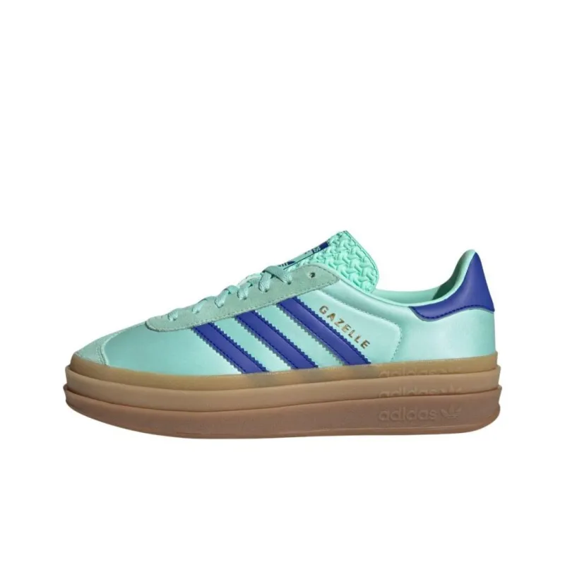 Adidas Gazelle Bold Clear Mint Lucid Blue Gold Metallic Women's-0