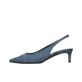 CELINE Triomphe Alma Slim Heel High Heels 5cm Women's Blue