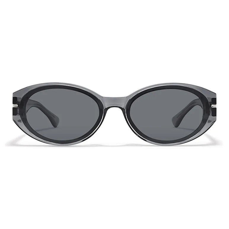 Sagawa TR/Memory Plastic Plate Frame Oval Sunglasses Unisex-11