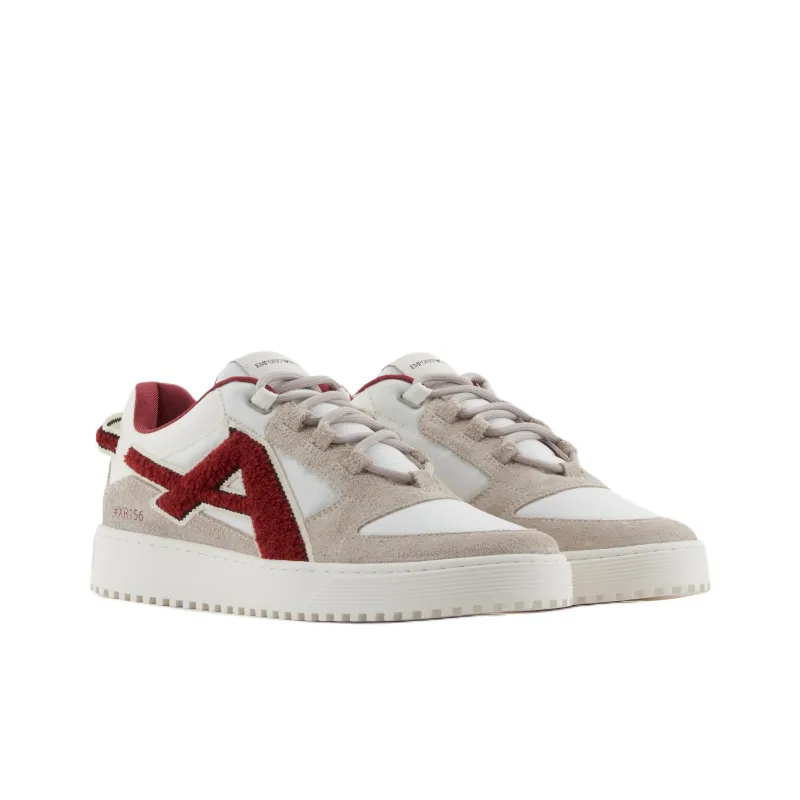 EMPORIO ARMANI Low Top Skateboard Shoes Men's White-2