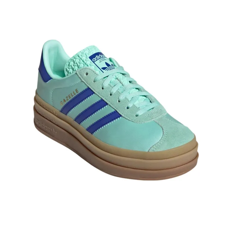 Adidas Gazelle Bold Clear Mint Lucid Blue Gold Metallic Women's-1