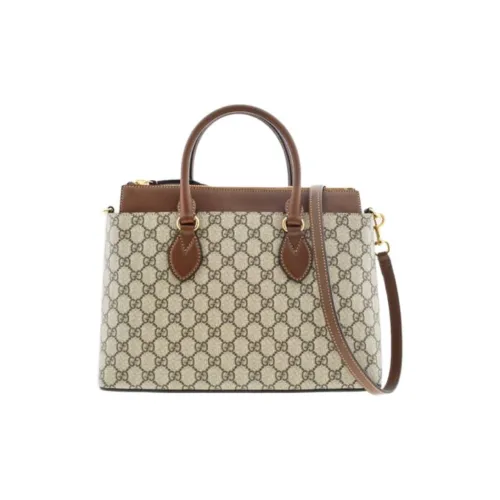 GUCCI GG Supreme Canvas Bag, Shoulder Bag, Crossbody Bag, Handbag Women's Beige