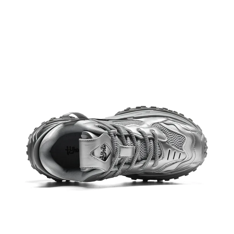 ZOIBBOE Cushioning, Slip Resistant, Abrasion Resistant, Height Increasing Low Top Chunky Sneakers Unisex-9