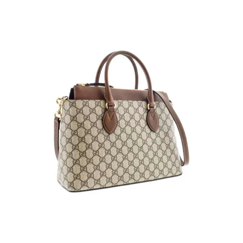 GUCCI GG Supreme Canvas Bag, Shoulder Bag, Crossbody Bag, Handbag Women's Beige-1