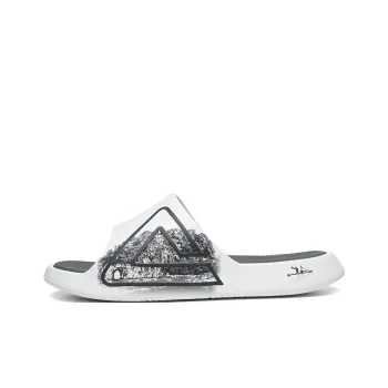PEAK Extreme National Creativity Slip Resistant Abrasion Resistant Massage Slide Slippers Men's White Gray