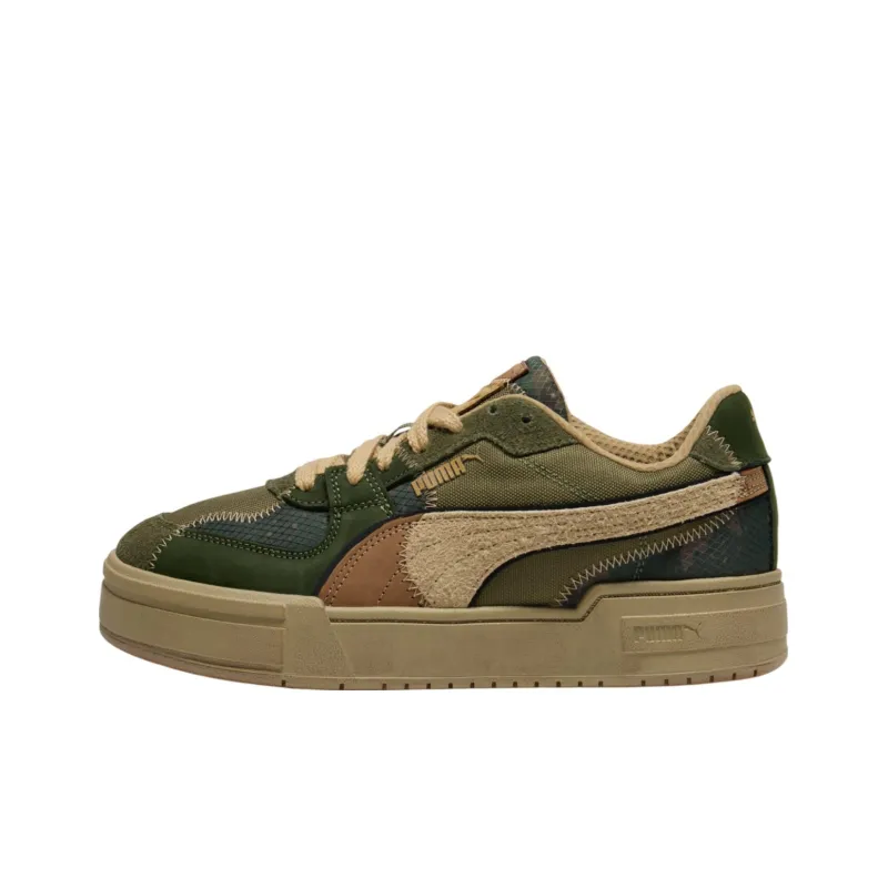 PUMA CA Pro Rain Map Anti Slip Wear Resistant Low Top Skateboard Shoes Unisex Brown Green-0