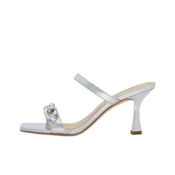 MICHAEL KORS Quiet Slide Slippers Women's Silver
