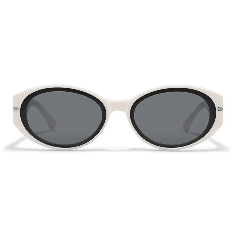 Sagawa TR/Memory Plastic Plate Frame Oval Sunglasses Unisex-3