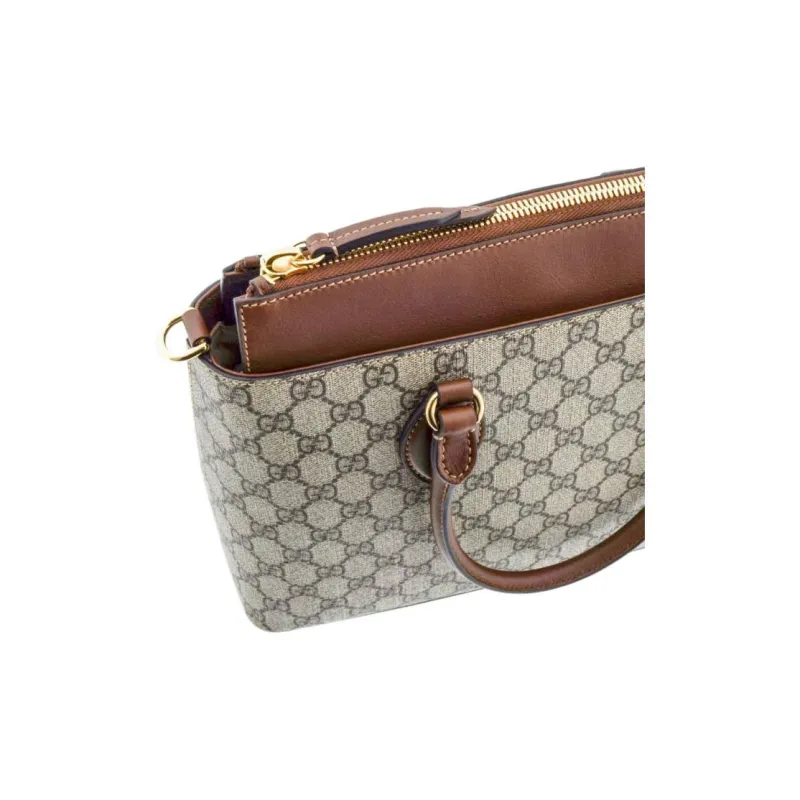 GUCCI GG Supreme Canvas Bag, Shoulder Bag, Crossbody Bag, Handbag Women's Beige-4