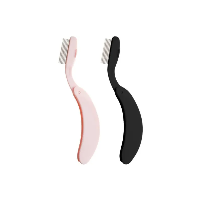 JIAOXUEFEI Eyebrow Brush Fine Tip Eyebrow Brush 1 Pack Portable Foldable Multifunction Steel Comb Mascara Brush-10