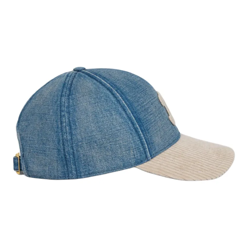 CELINE Triomphe Baseball Cap In Union Wash-1